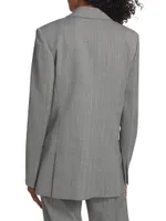 Wool-Blend Tailored Blazer