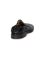 Leather Square-Toe Soft Loafers