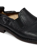 Leather Square-Toe Soft Loafers