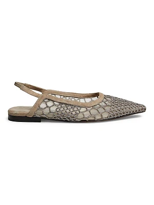 Monili Mesh Slingback Flats