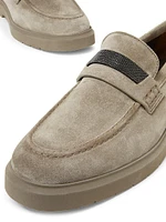 Suede Penny Loafers