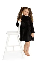 Little Girl's & Mockneck Long-Sleeve Top Velour Dress Set