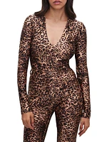 Leopard High-Shine Compression Bodysuit