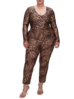 Leopard High-Shine Compression Bodysuit