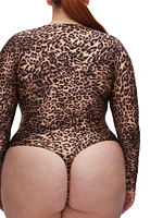 Leopard High-Shine Compression Bodysuit