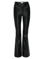 Good Legs Flared Faux Leather Pants