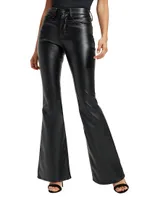 Good Legs Flared Faux Leather Pants