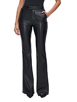 Boot-Cut Faux Leather Pants