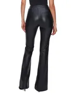 Boot-Cut Faux Leather Pants