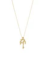 Moonlight Grapes 18K Yellow Gold & 0.07 TCW Diamond Beaded Chandelier Pendant Necklace