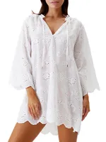 Lucy Cotton Eyelet Caftan