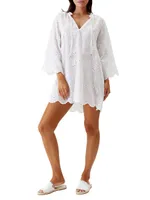 Lucy Cotton Eyelet Caftan