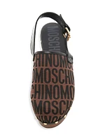 Logo Jacquard Slingback Clogs