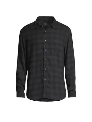 Plaid Button-Front Shirt
