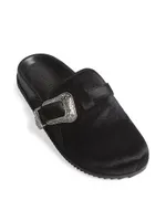 Grace 30MM Calf Hair Clogs