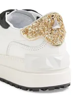 St. Bold 46MM Leather & Sequined Sneakers