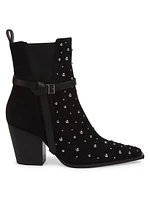 Kelsey 90MM Studded Nubuck Booties