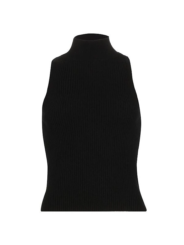 Farrah Cashmere Turtleneck Tank