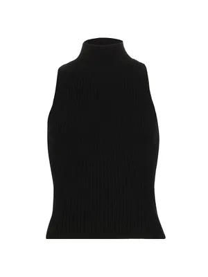 Farrah Cashmere Turtleneck Tank