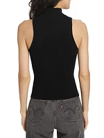 Farrah Cashmere Turtleneck Tank