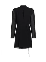 Ottessa Long-Sleeve Surplice Minidress