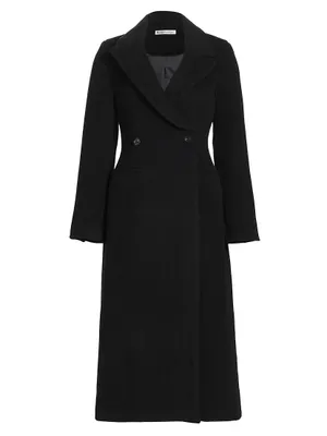 Oscar Wool-Blend Double-Breasted Coat