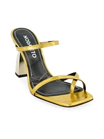 Angel 90MM Metallic Leather Sandals