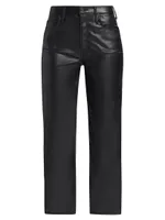 The Rambler Faux Leather High-Rise Straight-Leg Ankle Pant