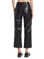 The Rambler Faux Leather High-Rise Straight-Leg Ankle Pant