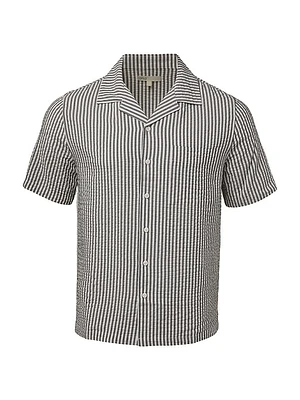 Novelty Striped Camp Shirt