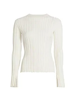 Evie Silk-Blend Rib-Knit Sweater