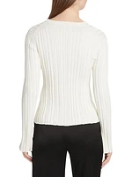 Evie Silk-Blend Rib-Knit Sweater