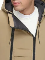 Anzen Down Stretch Double Front-Zipper Jacket