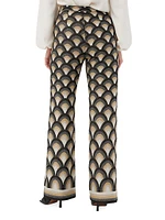 Asia Wide-Leg Jacquard Pants