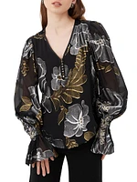 Kaito Silk-Blend Floral Blouse