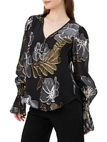 Kaito Silk-Blend Floral Blouse