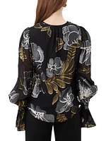 Kaito Silk-Blend Floral Blouse