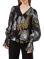 Kaito Silk-Blend Floral Blouse