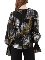 Kaito Silk-Blend Floral Blouse