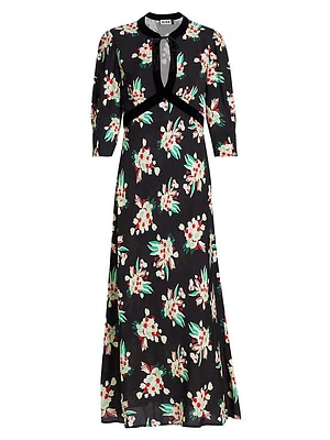 Petra Floral Keyhole Dress