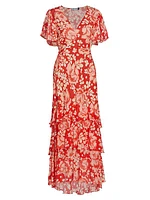 Gilly Floral Ruffle Maxi Dress