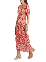 Gilly Floral Ruffle Maxi Dress