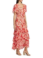 Gilly Floral Ruffle Maxi Dress