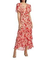 Gilly Floral Ruffle Maxi Dress