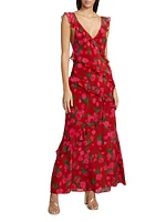 Gail Floral Ruffle Maxi Dress