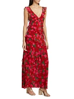 Gail Floral Ruffle Maxi Dress