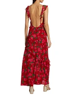 Gail Floral Ruffle Maxi Dress