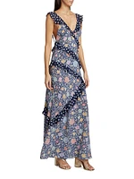 Gail Floral Ruffle Maxi Dress