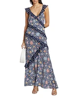 Gail Floral Ruffle Maxi Dress