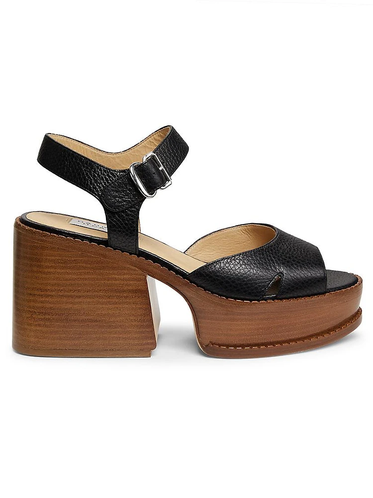 Zuri 90MM Leather Platform Sandals